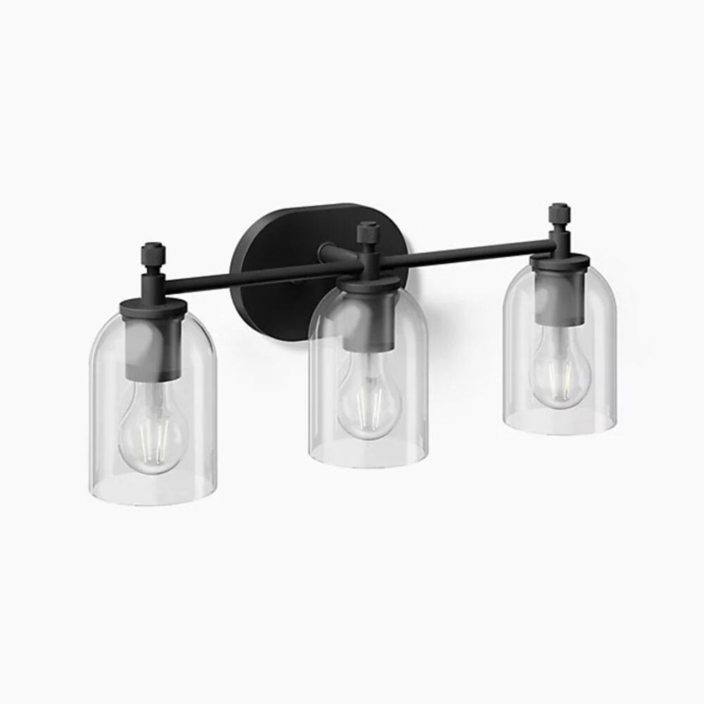 Kohler Orime Three-Light Wall Sconce Matte Black
